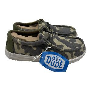 Hey Dude Wally Washed Camo Shoes Men's Size 10 Slip On Loafers‎ - Brand New